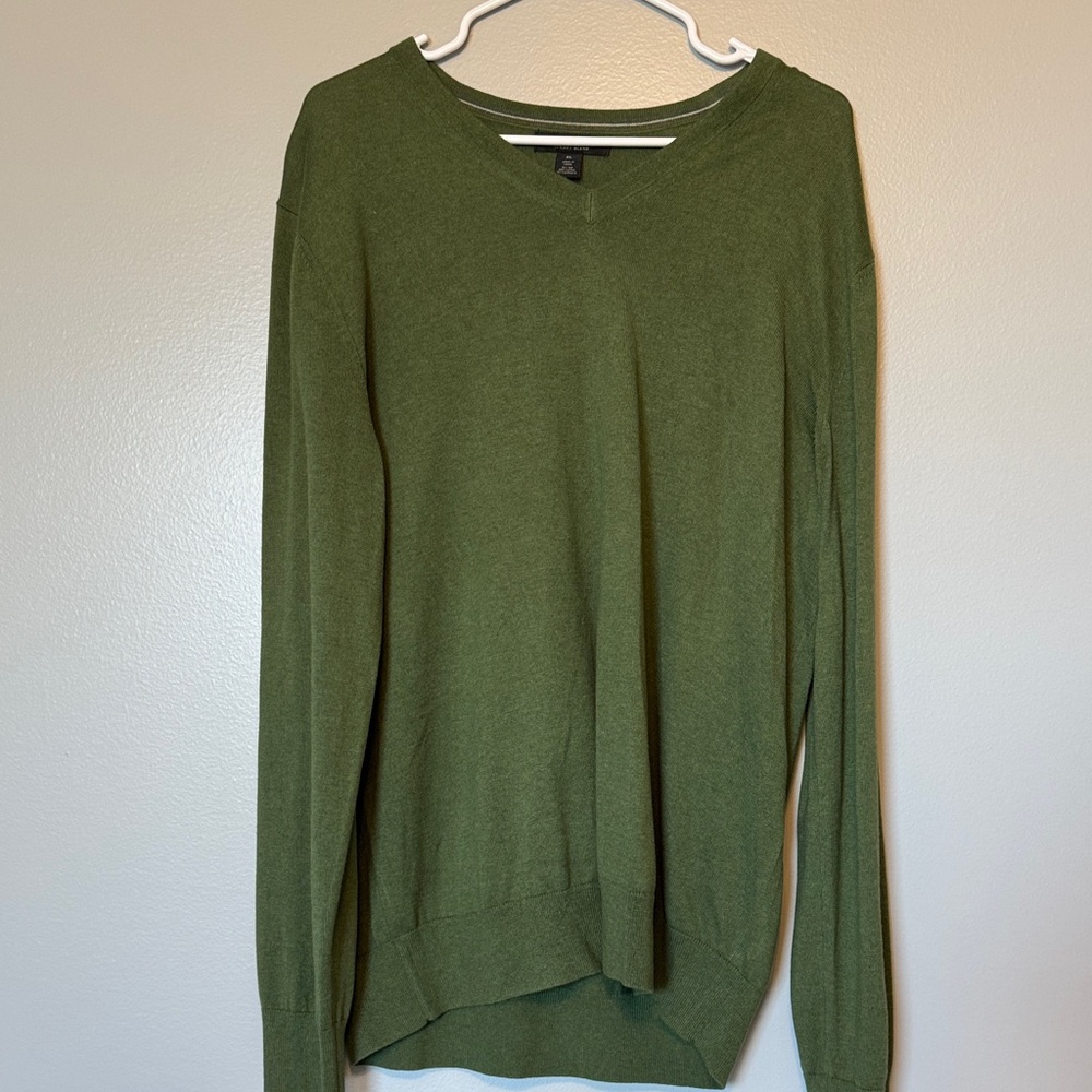 Banana Republic Olive V-Neck Sweater